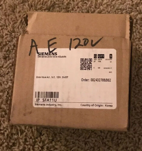 Siemens / SFA11U 599 Series Zone Valves And Actuators Free Shipping