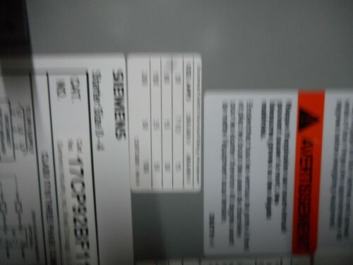 SIEMENS 17CP92BF1181 NON-REVERSING COMBO MOTOR STARTER