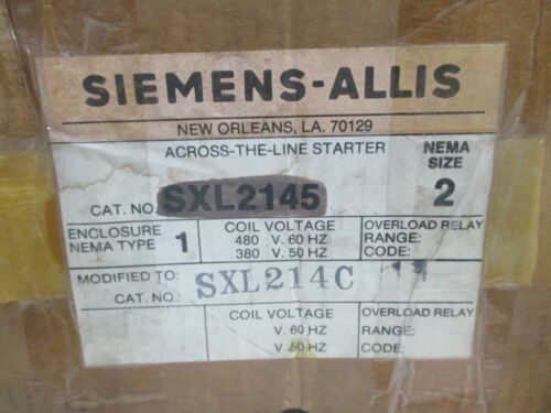 SIEMENS-ALLIS ACROSS-THE-LINE SIZE 2 STARTER