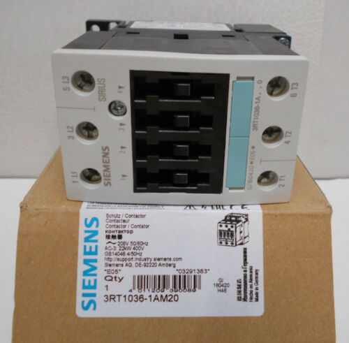 SIEMENS 3RT10361AM20 Contactor