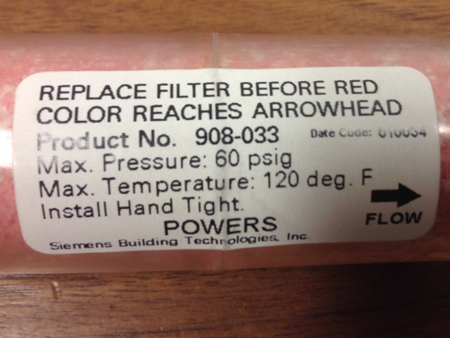 Siemens - P/N: 908 033 - Compressed Air Mini Filter - NEW