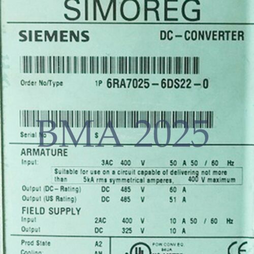 1PC New in box SIEMENS 6RA7025-6DS22-0 6RA70256DS220 Fast delivery