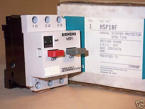 SIEMENS MSP10F Motor Starter Protector NIB