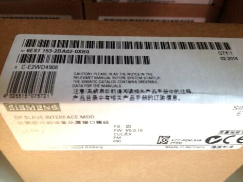1PCS NEW SIEMENS IM153-2 6ES7 153-2BA02-0XB0 6ES7153-2BA02-0XB0