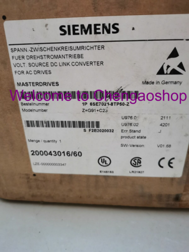 SIEMENS NEW 6SE7021-8TP50-Z Z=G91+C23 By DHL or EMS 90 days warranty