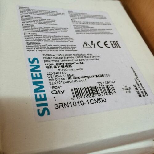 NEW Siemens 3RN1010-1CM00 3RN1010 1CM00 Motor protection relay free ship