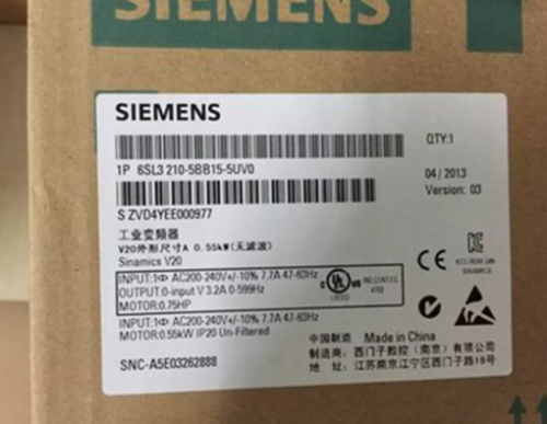1PCS New Siemens 6SL3210-5BB15-5UV0 0.55KW
