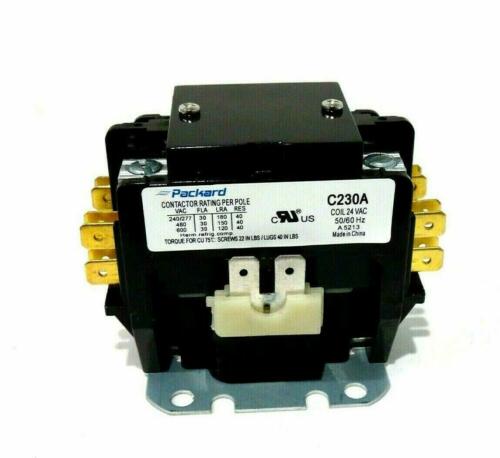 61425 42BF15AJ Double 2 Pole 30 Amp 24 volt Contactor Relay Siemens Furnas GE