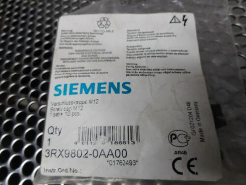 Siemens 3RX9802-0AA00 Screw Caps M12 New (Lot of 60 Caps)