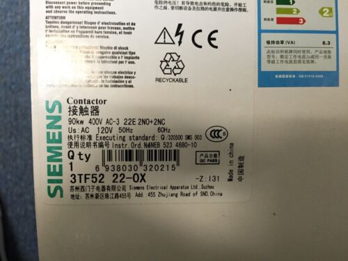 SIEMENS 3TF52 22-0X *NEW IN BOX* 3TF52 22-OAK6 110-120V 60HZ