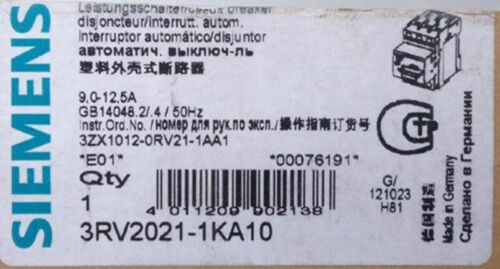 Siemens 3RV2021-1KA10 circuit breaker New #YY0
