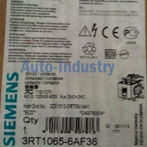 1PC New in box Siemens 3RT1065-6AP36 1 year warranty 3RT10656AP36 Fast Delivery