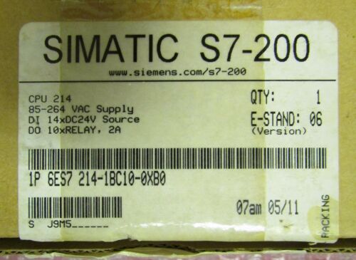SIEMENS 6ES7 214 1BC10 0XB0 Simatic S7-200 CPU 214 Module