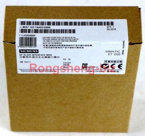 1PC Siemens 6ES7 153-1AA03-0XB0 6ES7153-1AA03-0XB0 PLC New in Box #RS01