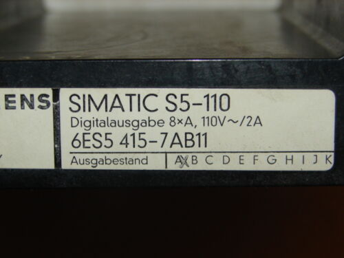SIEMENS 6ES5-415-7AB11/6ES54-15-7AB11/6ES5415-7AB11/6ES54157AB11 INPUT ***NIB***