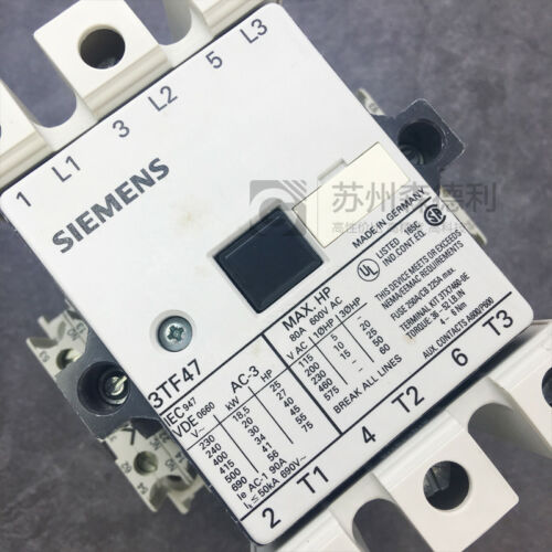 NIB SIEMENS CONTACTOR 3TF4744-0AP0 SIZE 3, 3-POLE AC-3, 30KW, 400/380V
