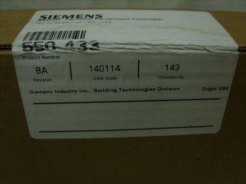 SIEMENS - Programmable BACnet TEC Terminal Equipment Controller 550-433 *NOS*