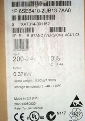 1PCS New Siemens 6SE6410-2UB13-7AA0