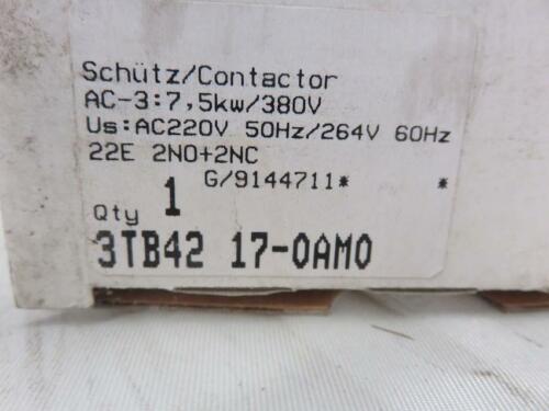 NEW SIEMENS CONTACTOR 3TB4217-0AM0 3TB42 17 NIB