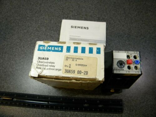 Siemens 3UA59-00-2D Over load Relay 20 to 32 amps NEW in BOX