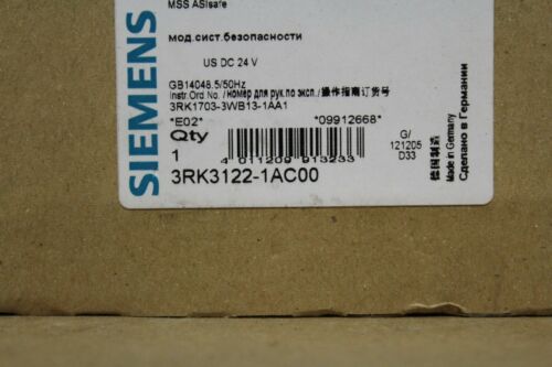 SIEMENS 3RK3122-1AC00 CENTRAL UNIT