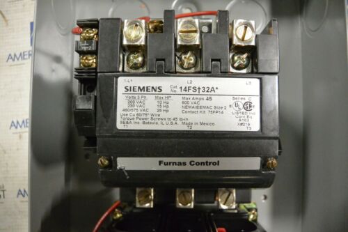 14FSH32BF Siemens Size 2 Enclosed Starter 120v Coil ESP100 48BSH3M20 Overload