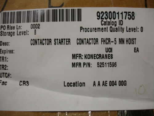 SIEMENS 3RT1023-1AK60 MOTOR STARTER CONTACTOR SIZE S0 3PHASE Konecranes
