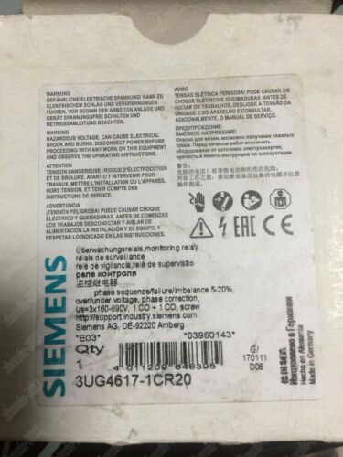 1PC new SIEMENS Monitoring Relay 3UG4617-1CR20
