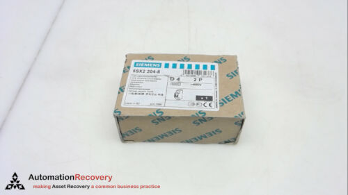 SIEMENS 5SX2 204-8, CIRCUIT BREAKER, D4, 2P, 400V, NEW