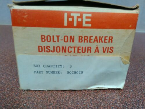 3X ITE SIEMENS 20 amp circuit breaker BQ2B020 Type BQ 2 Pole NIB