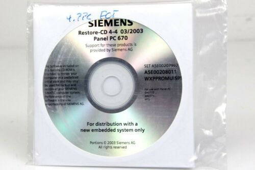 Siemens Winxp pro Mui +SP1 for Panel PC 670 - A5E00207992 E :0 1