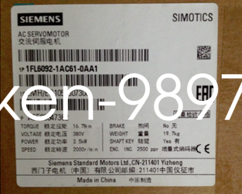 1PC New SIEMENS Servo Motor 1FL6092-1AC61-0AA1