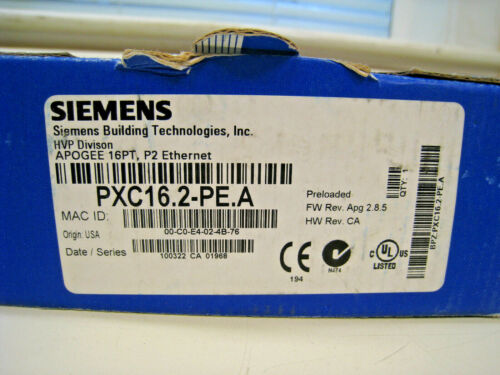 New Siemens Building Controller PXC16.2PE.A Apogee 16PT,P2 Ethernet Ships Free