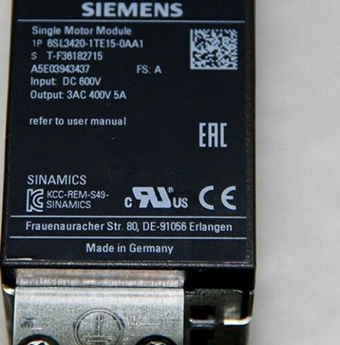 1PCS New Siemens 6SL3420-1TE15-0AA1