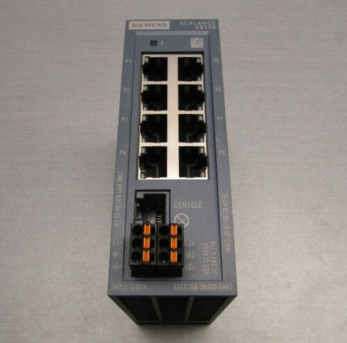 Siemens XB208 Managed Industrial Ethernet Switch 8 port