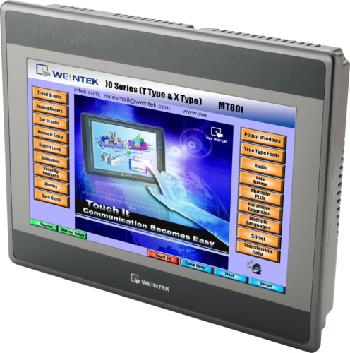 Weintek HMI 10 color TFT MT8102iE compatible with Allen Bradley, Siemens & more