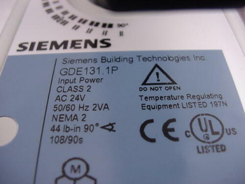 Siemens Actuator Valve 171A-10206 GDE131.1P GPM 4.7 1/2 NPT Ships Same Day