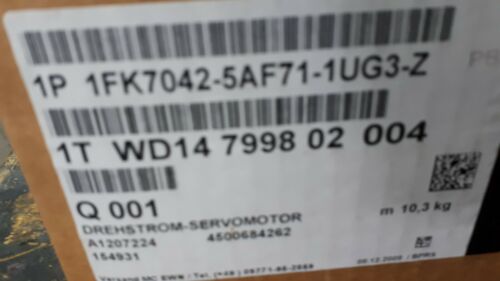 SIEMENS SERVO MOTOR 1FK7042-5AF71-1UG3-Z