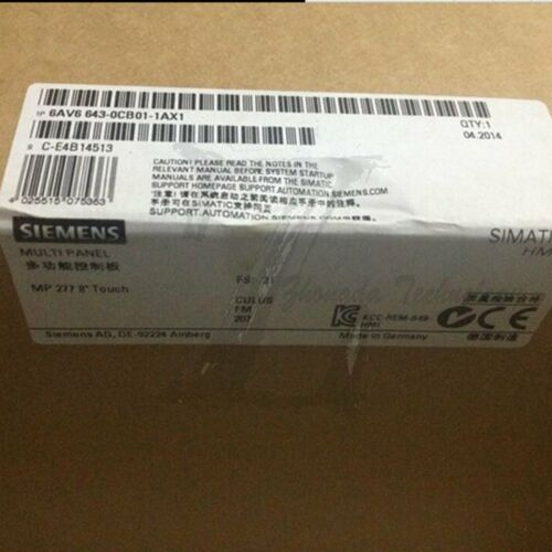 New Siemens MP277-8 touch panel 6AV6 643-0CB01-1AX1
