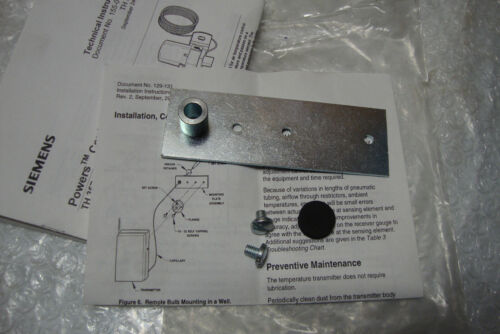 Siemens TT184 mounting plate assembly with manual