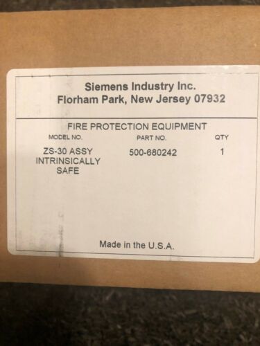 Siemens Pyrotronics ZS-30 Intrinsically Safe Module for System 3 Brand New!