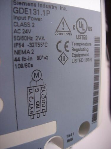 Siemens Actuator Valve 171A-10300 GDE131.1P 1/2 NPT Ships Same Day