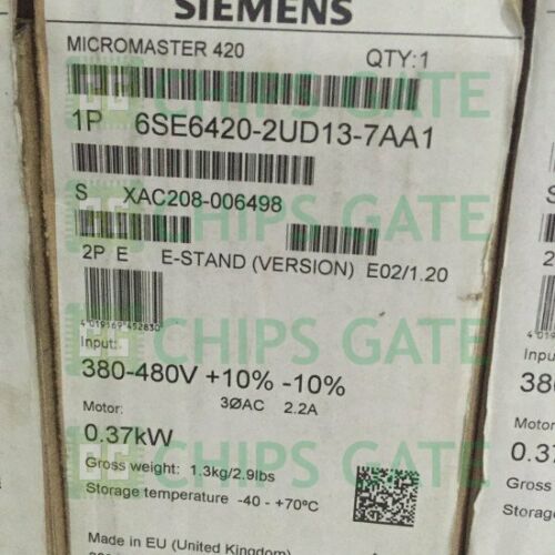 1PCS NEW Siemens Inverter 380V/0.37KW MM420 6SE6 420-2UD13-7AA1 Fast Ship