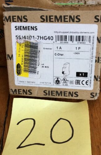Siemens 5SJ4101-7HG40 Circuit Breaker