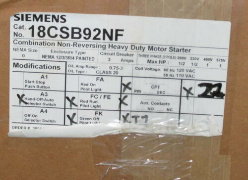 Siemens Size 0 Combo Starter Cat