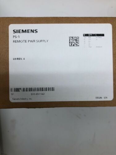 Siemens PS-1 Remote Power Supply NEW 500-891182 Rev 4