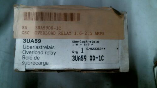 SIEMENS 3UA59-00-1C OVERLOAD RELAY 600VAC 10A -FREE SHIPPING