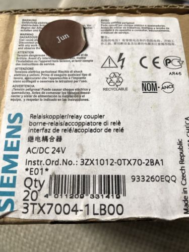 1PCS SIEMENS SIRIUS 3TX7004-1LB00 3TX7004 Relay