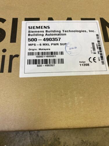 NEW SIEMENS MXL MPS-6 POWER SUPPLY 500-490357 Fire Alarm