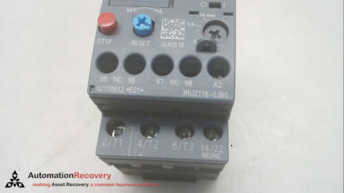 SIEMENS 3RU2116-0JB0, OVERLOAD RELAY, INSULATION: 690 V, SURGE: 6KV,, NE